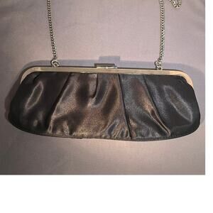 Black satin like purse/wallet with or without chain
